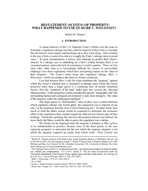 Restatement cover page Restatement cover page