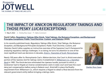 Screenshot 2022-05-13 at 14-45-41 The Impact of Knick on Regulatory Takings and Those Pesky Lucas Exceptions - Property Screenshot 2022-05-13 at 14-45-41 The Impact of Knick on Regulatory Takings and Those Pesky Lucas Exceptions - Property
